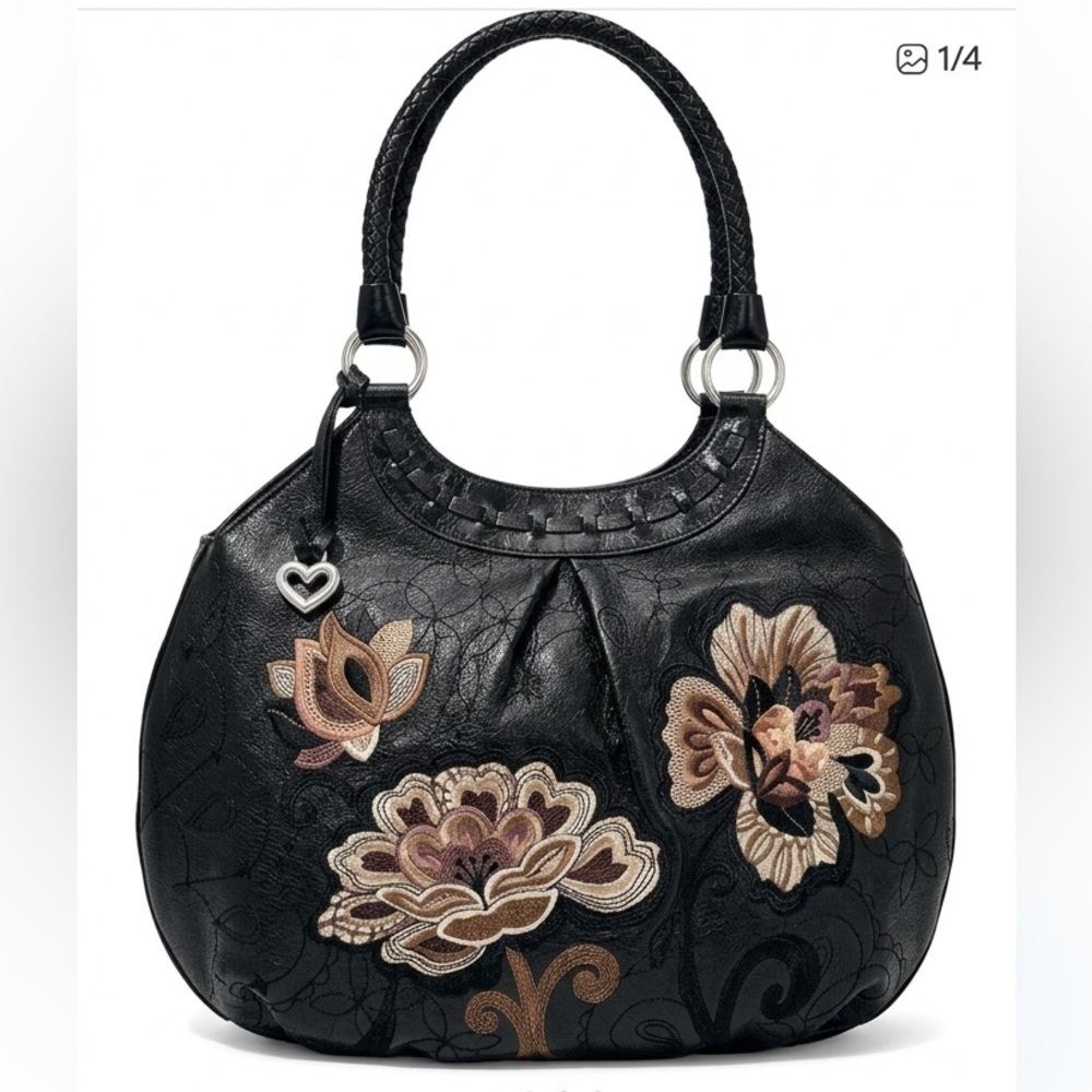 Brighton floral embroidery leather bag